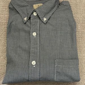 J. Crew Cotton Navy Button Shirt